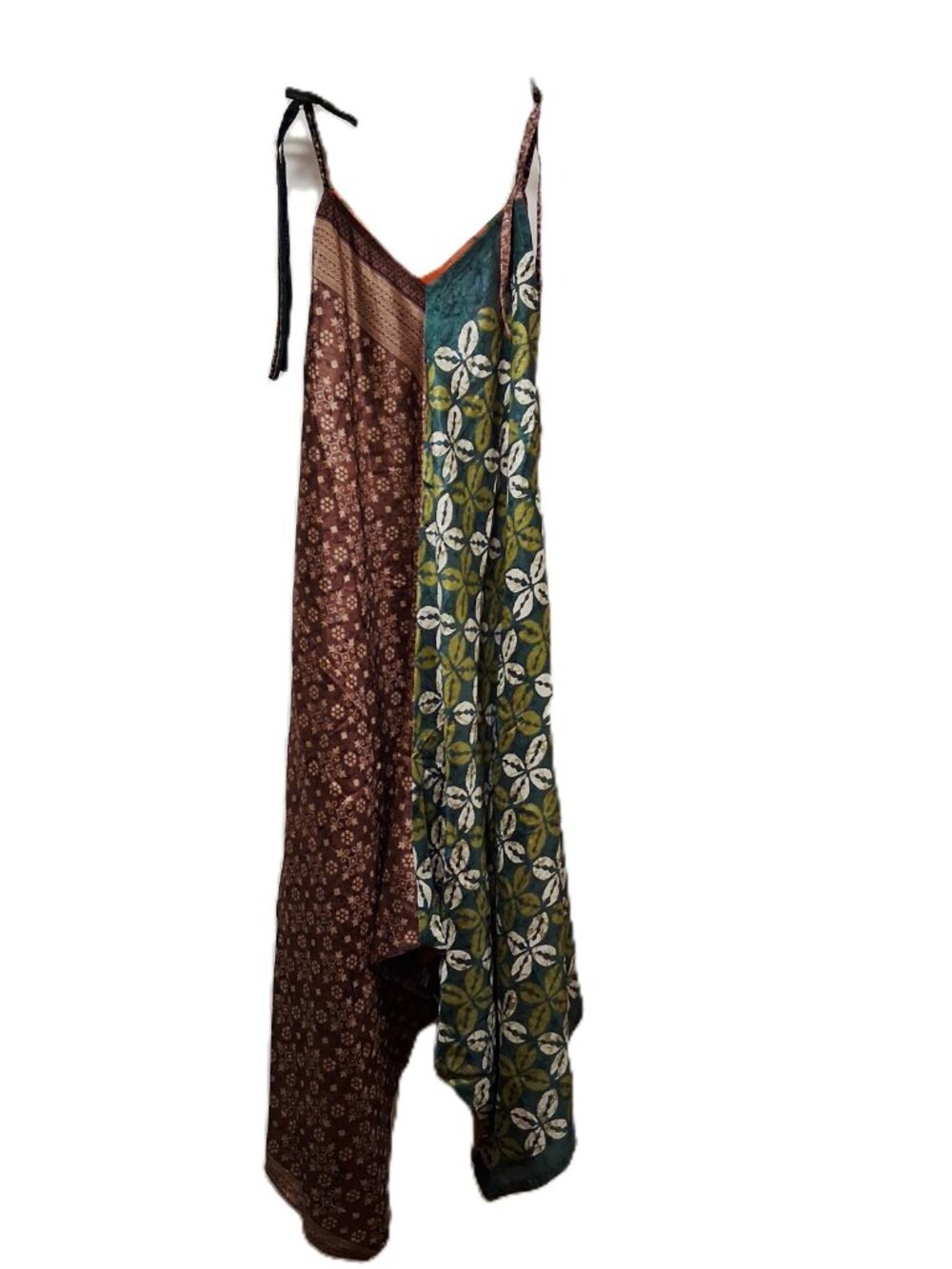 Jaded Gypsy Sari Romper Jumpsuit Asymmetrical Hem Tie shoulder one size NWT /B1